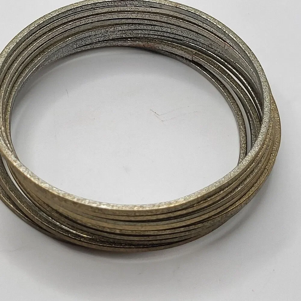 Set of 9 Gold Bangle Bracelet 2.75in